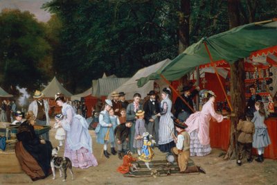 Op de Kermis, 1877 door Camille Leopold Cabaillot Lasalle